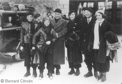 Citroën's family in Saint-Moritz, January 1932